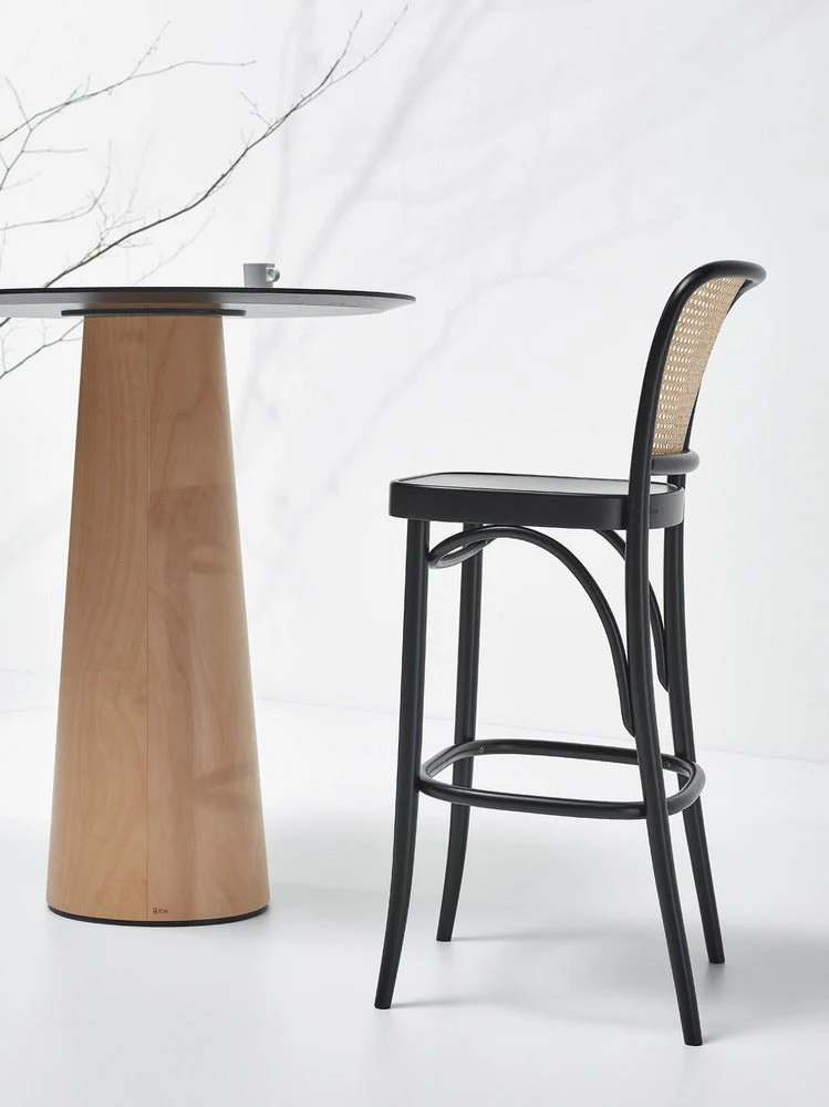 No. 811 Bentwood Stool by Ton - Cane Back - Image 10
