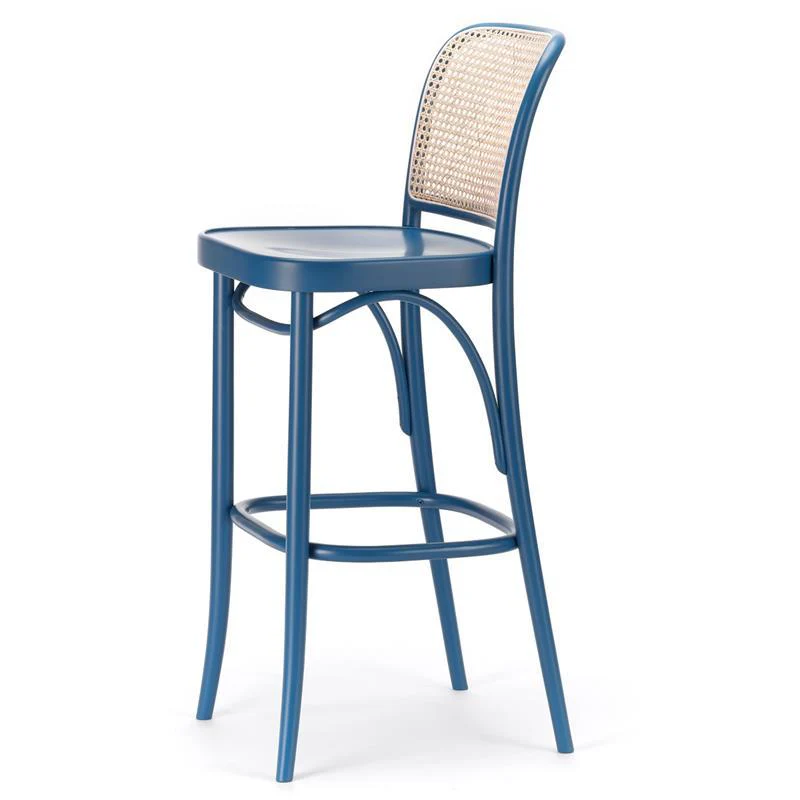 No. 811 Bentwood Stool by Ton - Cane Back - Image 3
