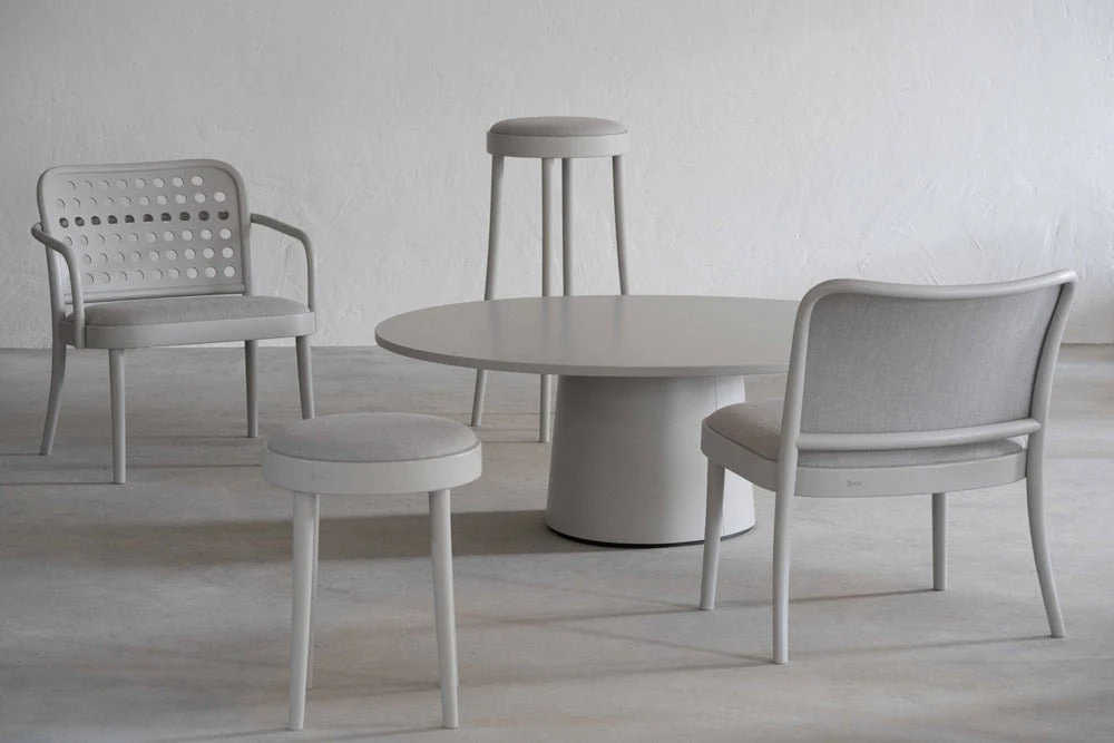 822 Bentwood Lounge Armchair / Upholstered Seat by Ton - Image 14