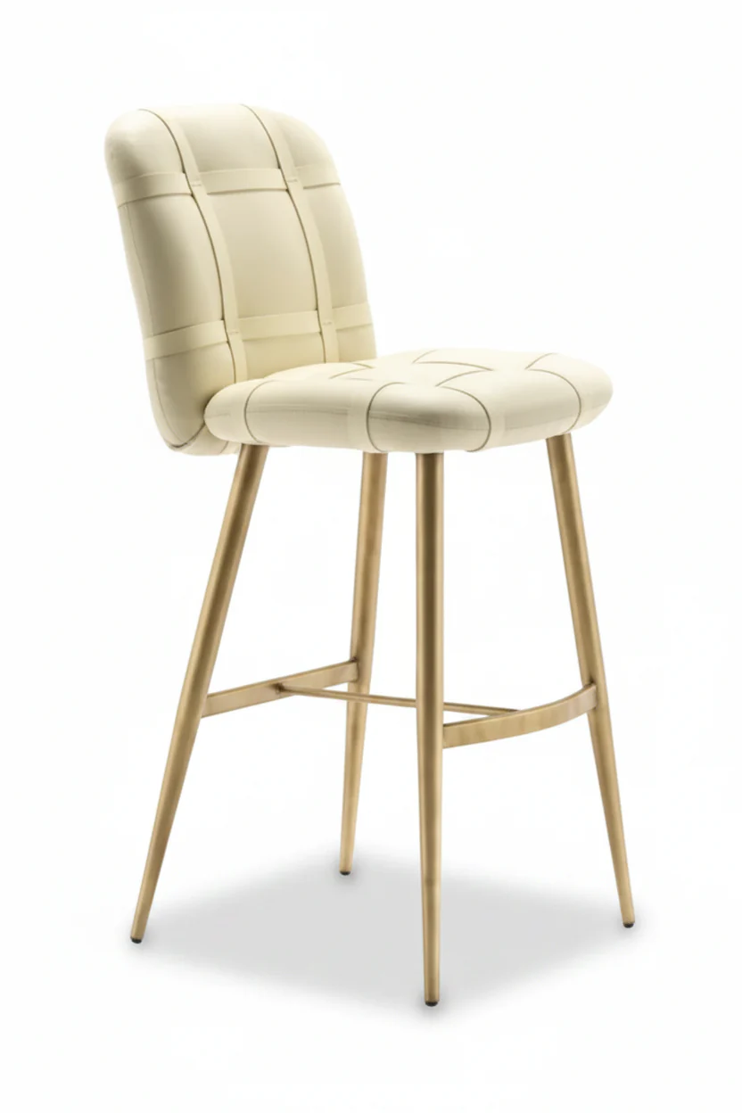 Avion Leather Stool by Fasem