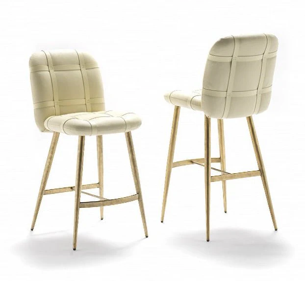 Avion Leather Stool by Fasem - Image 2