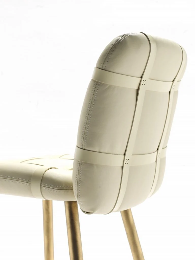 Avion Leather Stool by Fasem - Image 5