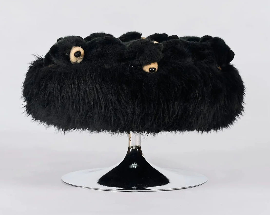 Black Bear Pouf by AP Collection - Image 2