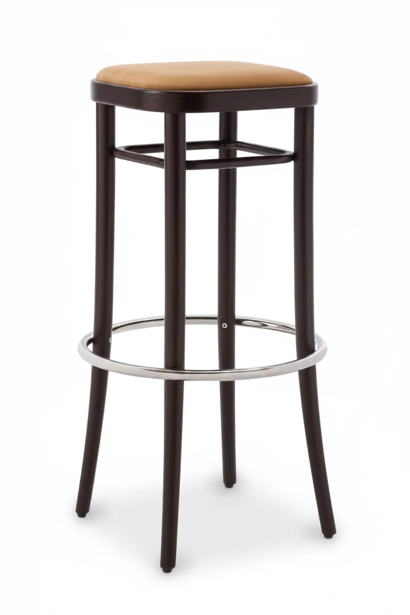 Gebruder Thonet Vienna 144 Bentwood Bar Stool (Upholstered) by GTV