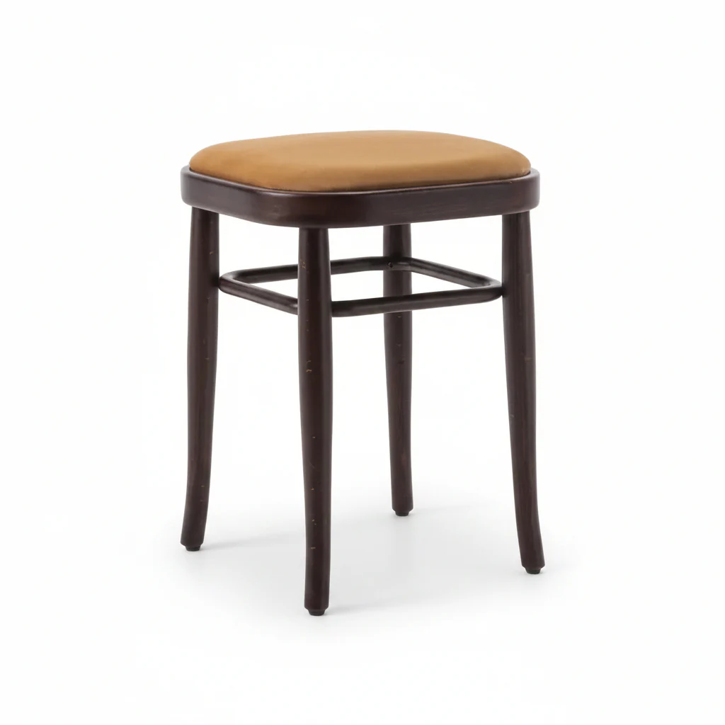 Gebruder Thonet Vienna 144 Bentwood Stool (Upholstered) by GTV