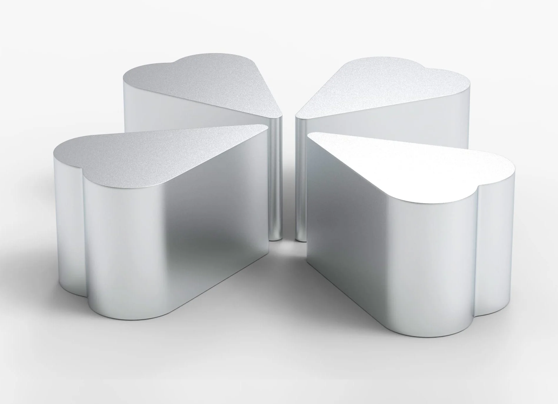 Heart SST Side Table - Brushed Stainless Steel by Oitoproducts - Image 13