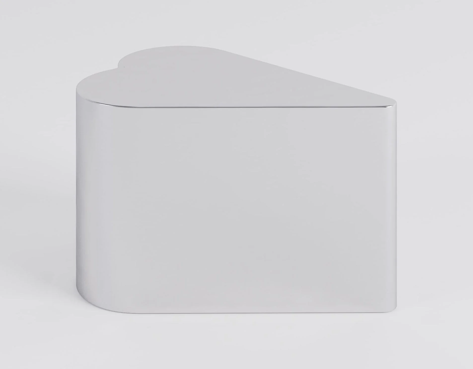 Heart SST Side Table - Brushed Stainless Steel by Oitoproducts - Image 3