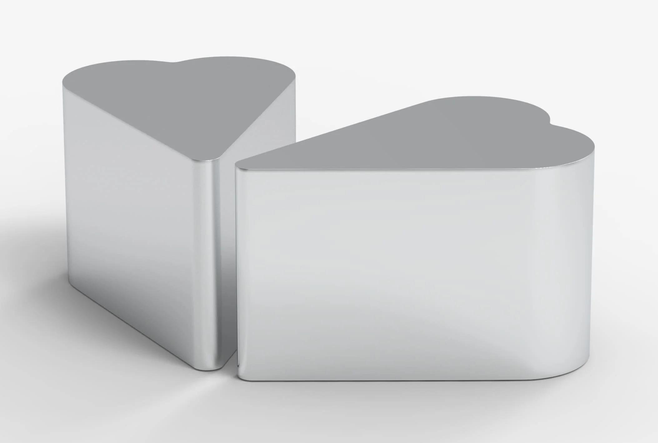 Heart SST Side Table - Brushed Stainless Steel by Oitoproducts - Image 4