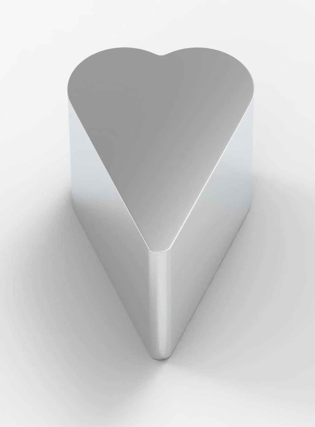 Heart SST Side Table - Brushed Stainless Steel by Oitoproducts - Image 5
