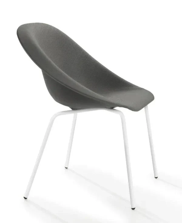 Hoop Side Chair / Metal Base / Upholstered Seat by Karim Rashid