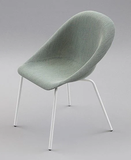 Hoop Side Chair / Metal Base / Upholstered Seat by Karim Rashid - Image 3