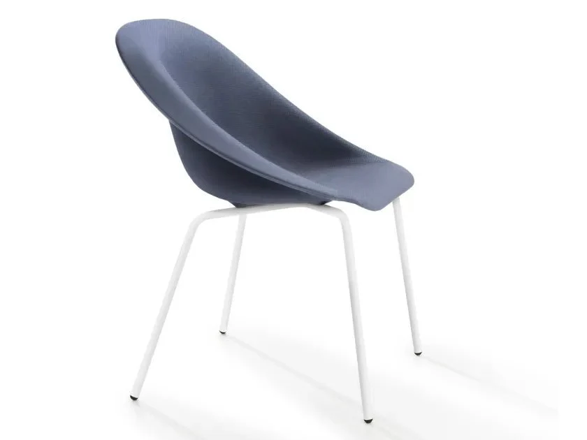 Hoop Side Chair / Metal Base / Upholstered Seat by Karim Rashid - Image 5
