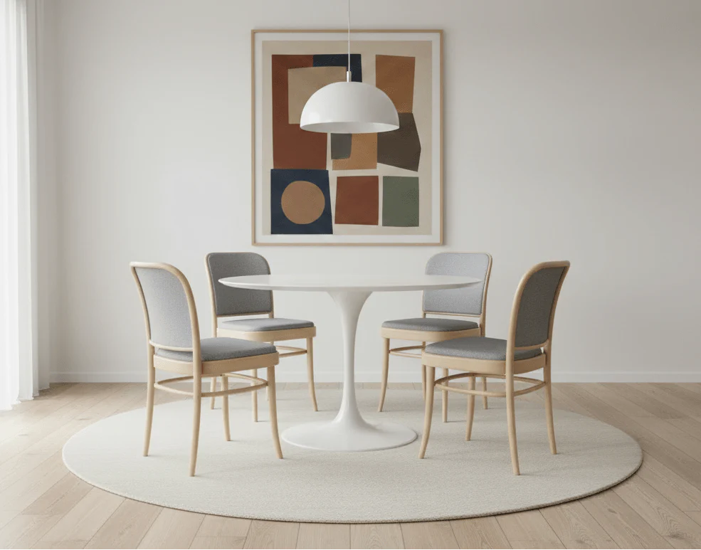 No. 811 Bentwood Chair by Ton with Upholstered Seat and Back - Image 4