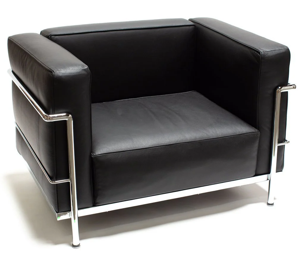 Le Corbusier Grand Confort Lounge Chair (LC3)- Standard Black Leather - Clearance - Image 9