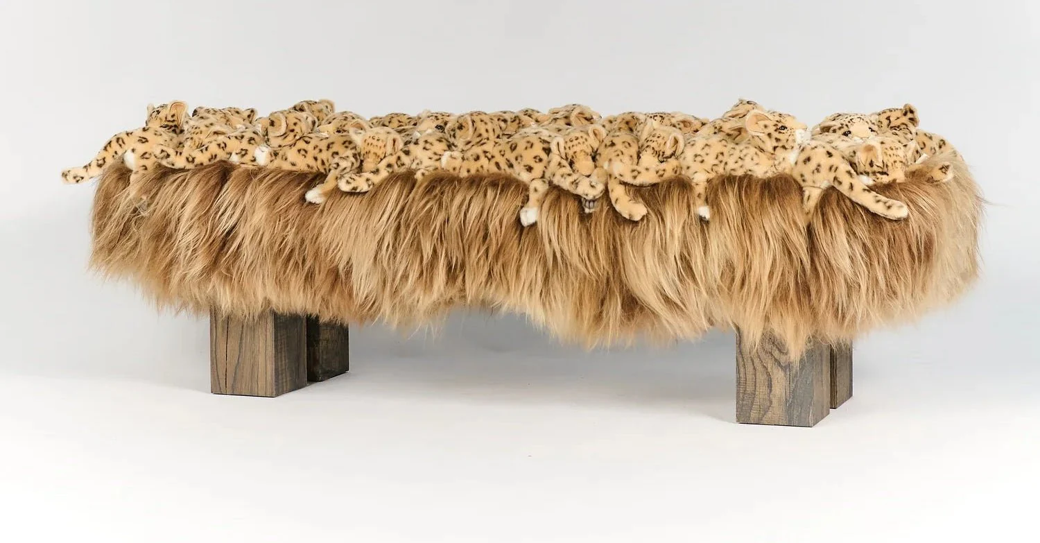 Leo Dark Wood Bench by AP Collection - Image 3