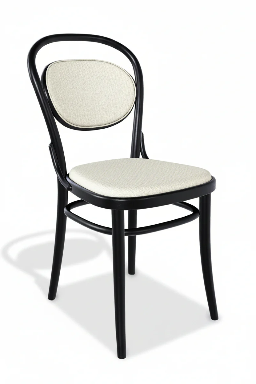 Michael Thonet No. 20 Bentwood Chair by Ton (Upholstered Seat and Back)