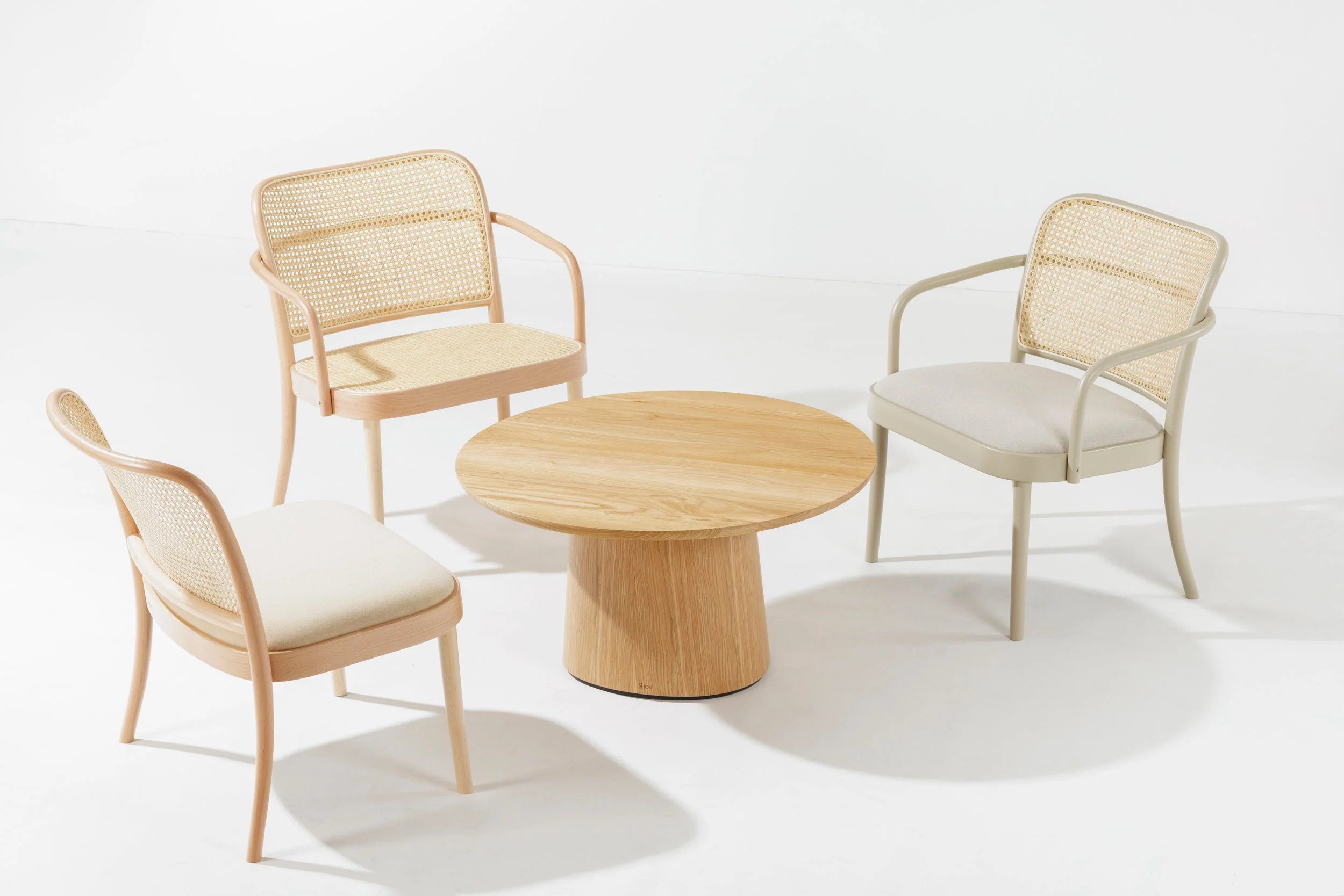 No. 811 Bentwood Lounge Armchair by Ton - Cane Seat and Back - Image 11
