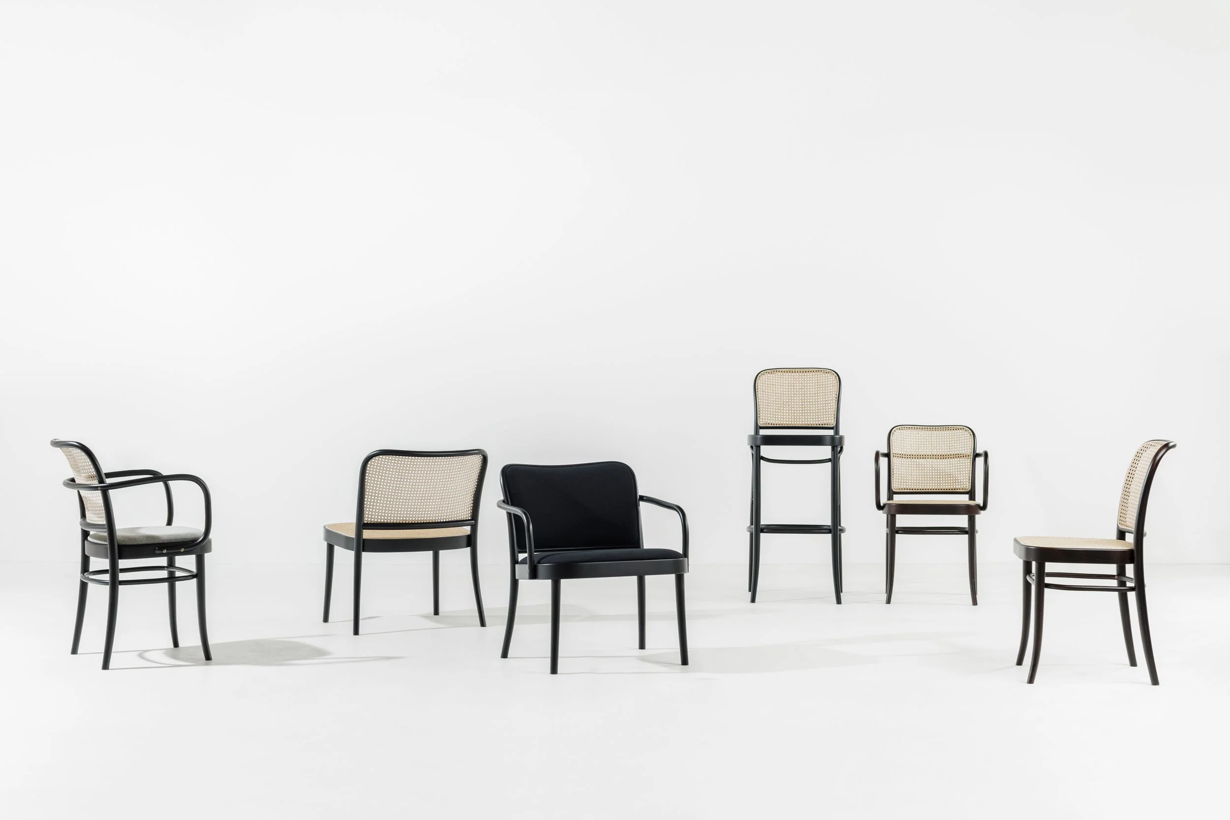 No. 811 Bentwood Lounge Armchair by Ton - Cane Seat and Back - Image 12