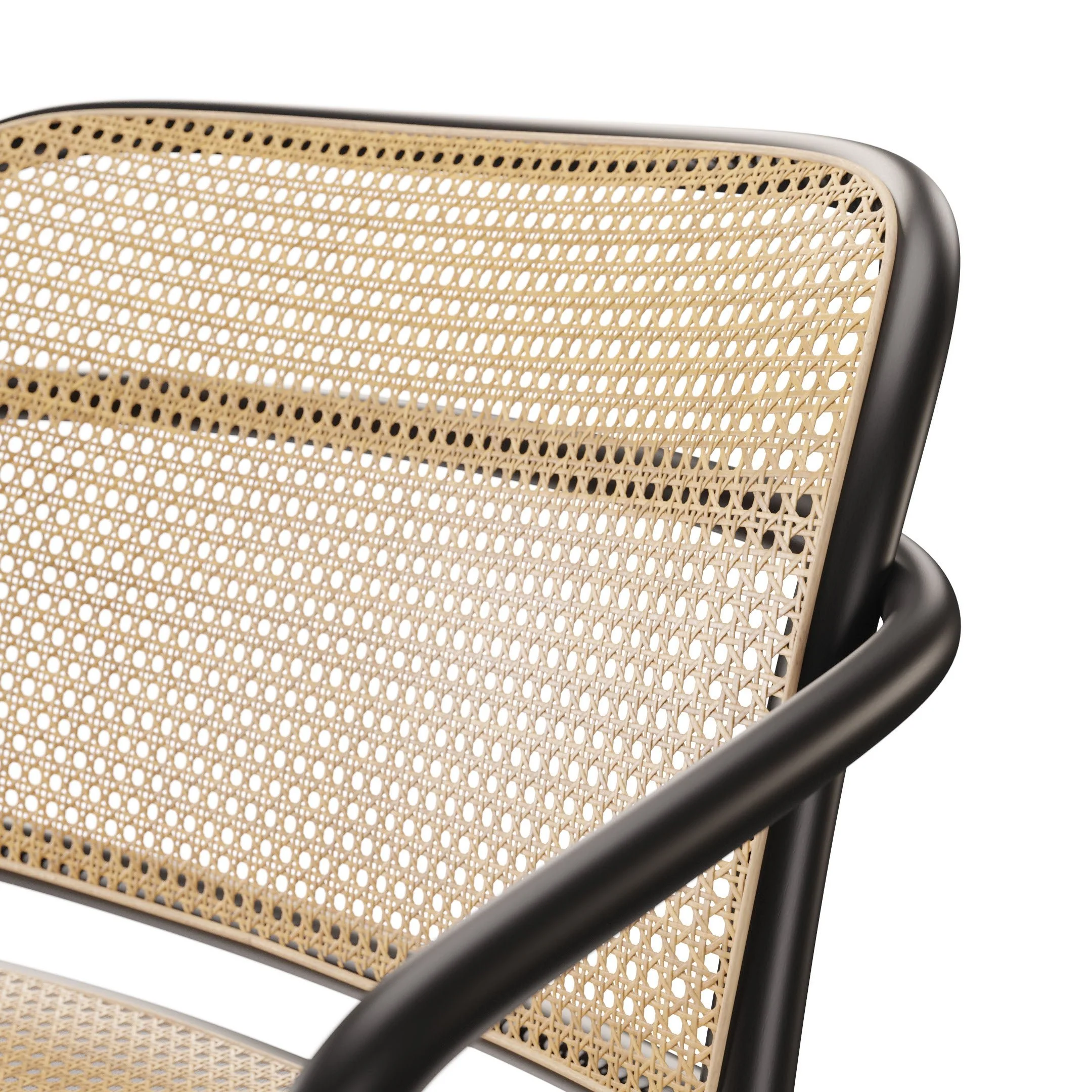 No. 811 Bentwood Lounge Armchair by Ton - Cane Seat and Back - Image 7