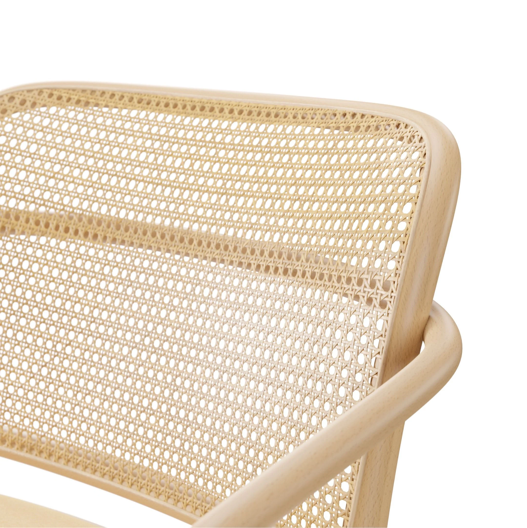 No. 811 Bentwood Lounge Armchair by Ton - Upholstered Seat / Cane Back - Image 13