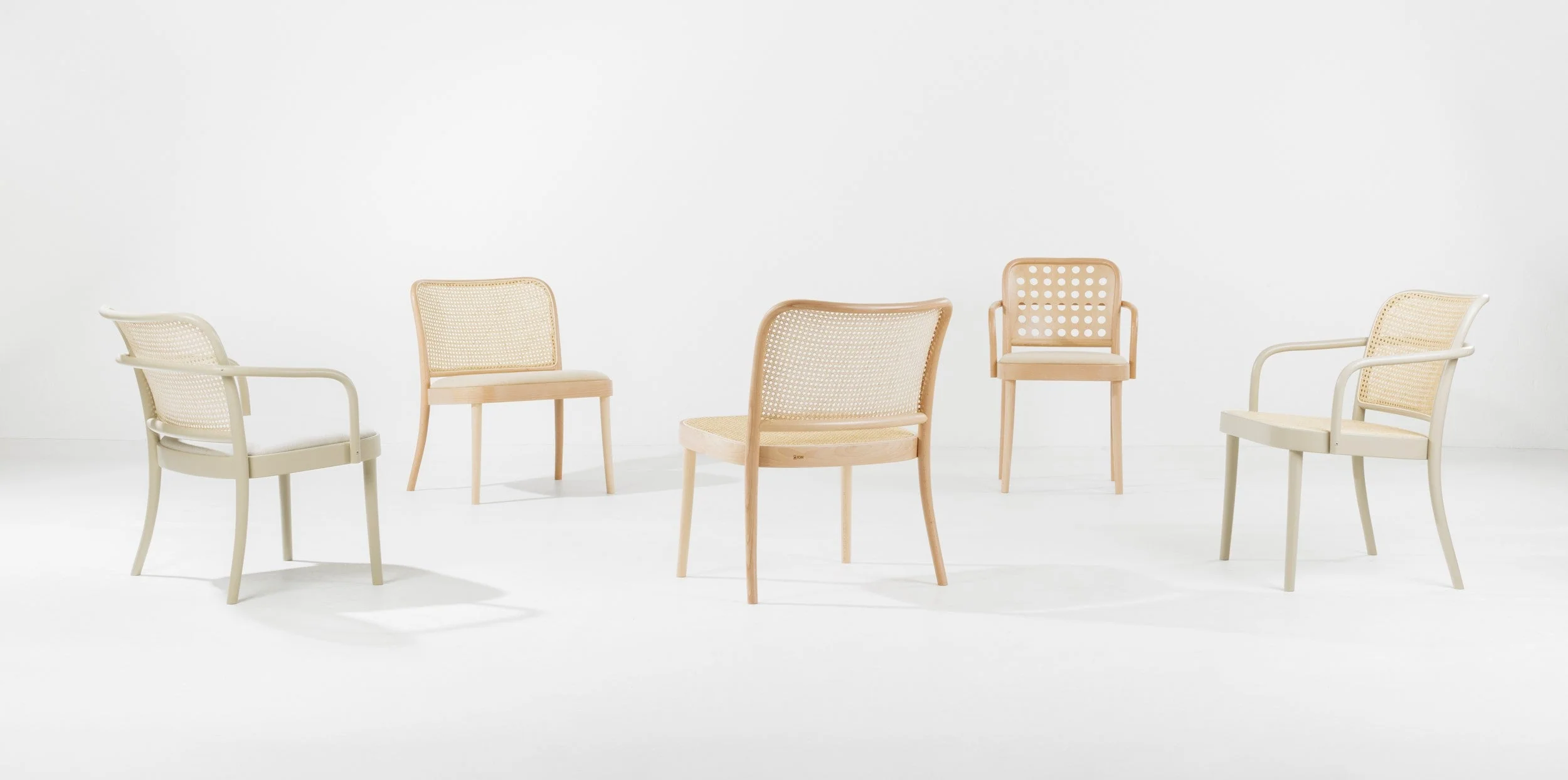 No. 811 Bentwood Lounge Armchair by Ton - Upholstered Seat / Cane Back - Image 19