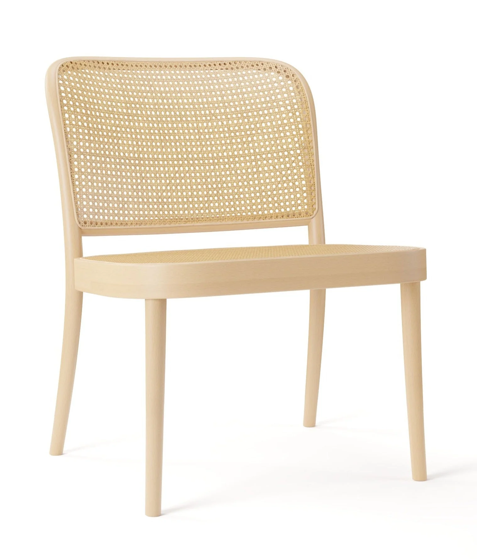 No. 811 Bentwood Lounge Chair by Ton - Cane Seat and Back