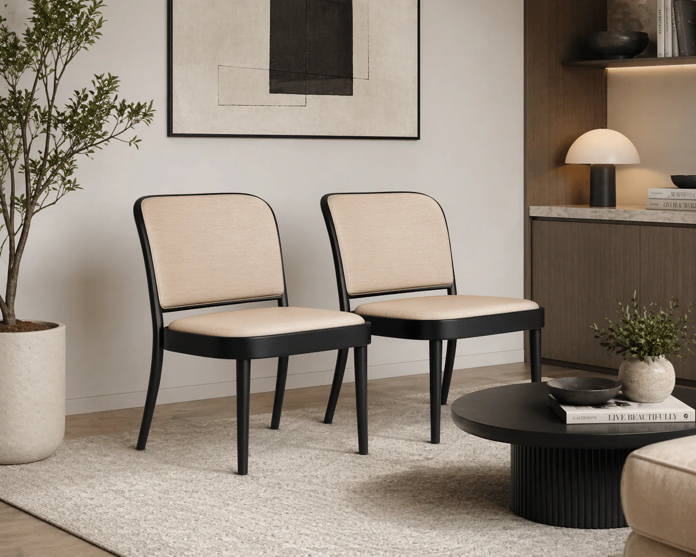 No. 811 Bentwood Lounge Chair by Ton - Upholstered Seat and Back - Image 2