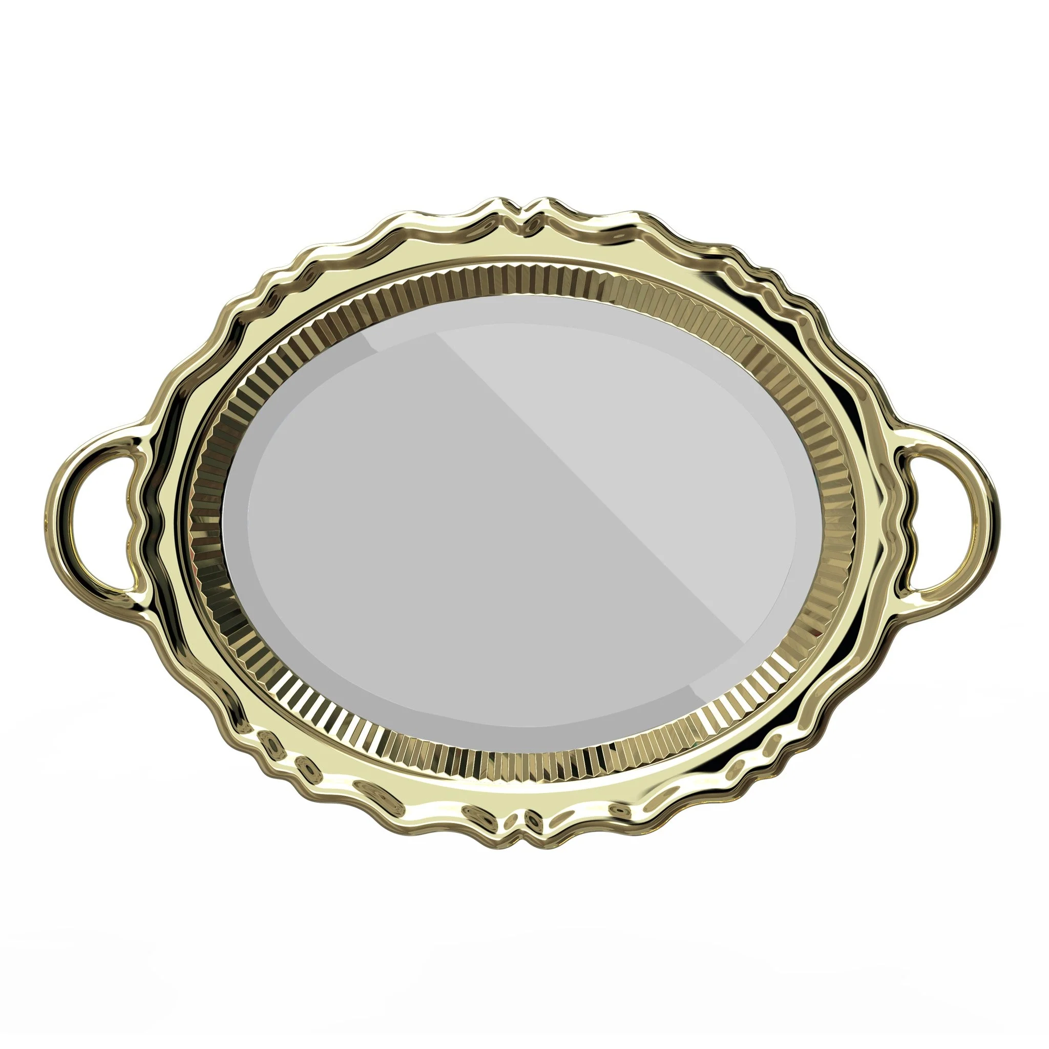 Plateau Miroir Metal Finish by Qeeboo