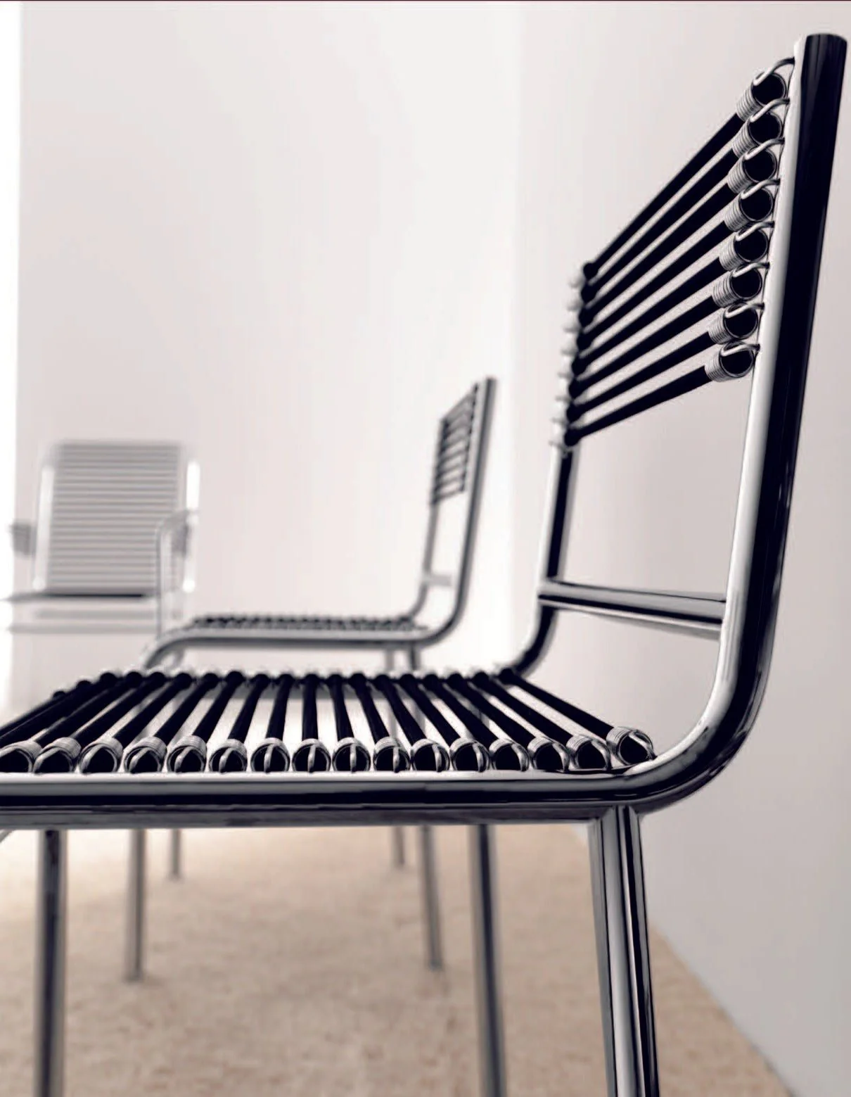 Rene Herbst Low Back Cord Sandows Chair - Image 3