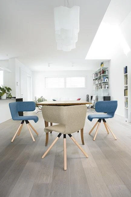 Twiss Chair Upholstered with Wooden Base - Image 5