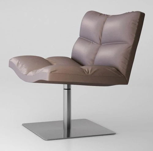 Wave Soft Lounge Chair with Square Base by Tonon - Image 2