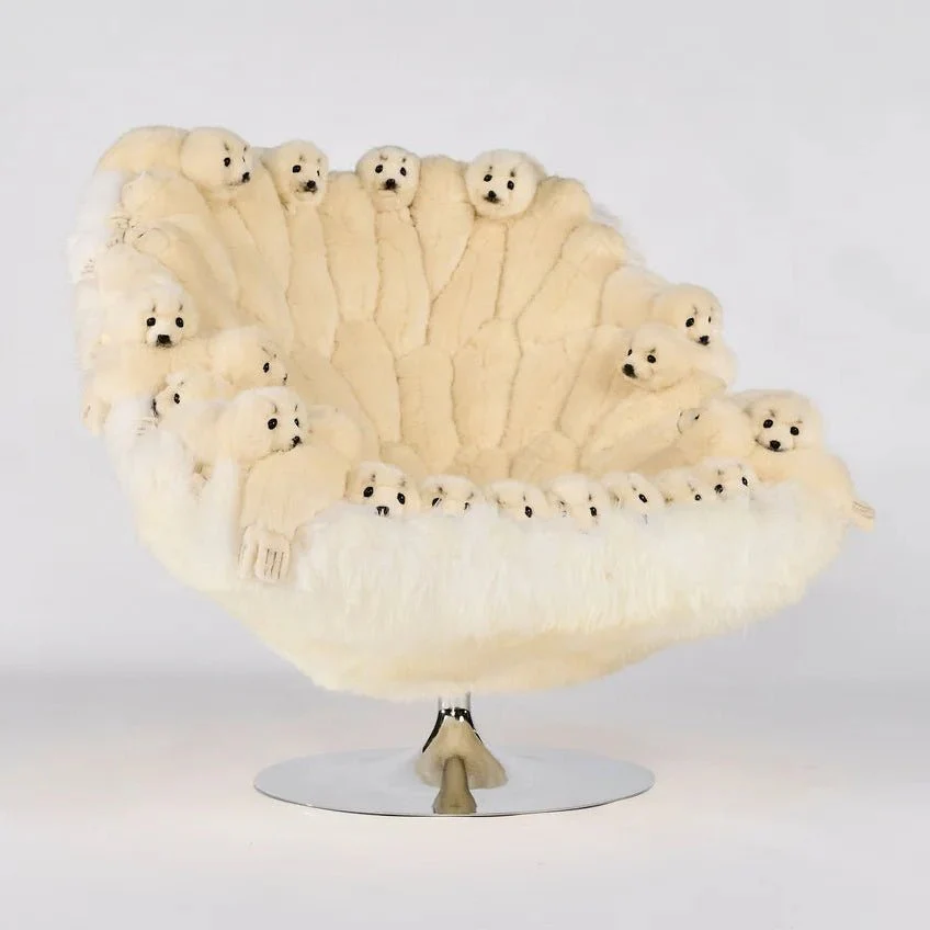 White Love Lounge Chair by AP Collection